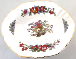Paragon Oval Sweet Meat Dish Tree of Kashmir Gold Trim Scalloped England 6&quot; - £18.64 GBP