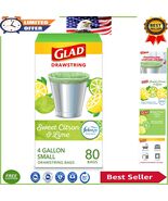 Strong &amp; Sturdy 4 Gallon Drawstring Trash Bags with Febreze - Odor Contr... - $27.71
