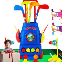 Toddler Golf Set - Kids Golf Clubs With 6 Balls, 4 Golf Sticks, 2 Practice Holes - £25.27 GBP