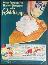 Vintage 1951 Reddi Wip Whipped Cream Pumpkin Pie Full Page Original Ad 823 - £5.53 GBP