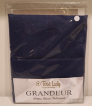 Tablecloth Card Table 52x52 Square First Lady Grandeur Navy Blue Dacron ... - £14.05 GBP