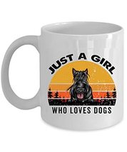Just A Girl Who Loves Scottish Terrier Dog Coffee Mug 15oz Ceramic Vintage Gift  - $19.75