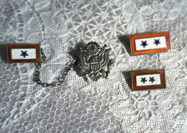 WW II Era U.S,  &quot;Son in Service&quot; Lapel Pins (3)  Sterling with Enamel - £19.69 GBP