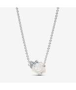 2024 Mother&#39;s Day 925 Sterling Silver White Rose in Bloom Collier Neckla... - £19.59 GBP