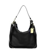 AURA Italian Made Genuine Black Pebbled Leather Large Hobo Shoulder Bag ... - $6,594.43 MXN