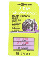 1986 MKC Magic Kingdom Club Walt Disney World 3 day worldpassport Used T... - €38,46 EUR