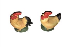 Set Of Ceramic Rooster &amp; Hen Figurines - $13.88
