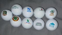 Logo Golf Balls Golf Courses Spalding XL Top Flight Lot of 9 - $14.08 CAD