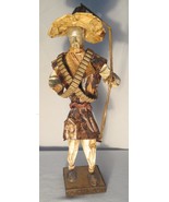 Vintage Xalisco Mexico Paper Mache figure old man with rifle and ammo - £23.70 GBP