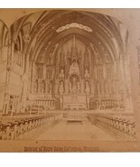 Interior Notre Dame de la Lourdes Montreal Stereoview Underwood &amp; Underwood - $187.50 MXN