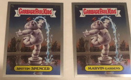 Spittin’ Spencer Marvin Gardens Garbage Pail Kids  Lot Of 2 Chrome 2020 - £3.81 GBP