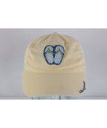 Vintage Life Is Good Spell Out Flip Flops Beach Adjustable Hat Cap Yello... - $449.48 MXN