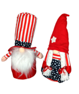 LG Patriotic USA Gnomes Plush Man Woman Doll Set Fourth of July Memorial... - £27.32 GBP