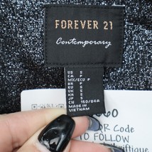 Forever 21 Suit Womens S Black Contemporary Peak Lapel Ventless OpenFront Jacket - £23.59 GBP