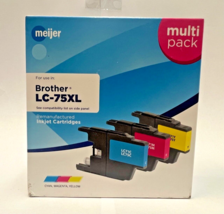 Meijer Remanufactured Ink Cartridge for Brother LC-75XL - CYAN, MAGENTA,... - $14.00