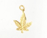 Marijuana leaf Unisex Charm 10kt Yellow Gold 353136 - $49.00