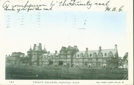 Hartford Connecticut Trinity College Main Building Udb Postcard c1905 - £3.42 GBP