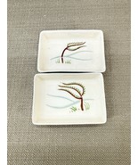 Vintage M Neal Japan Pottery Dishes Set Windswept Tree Mid Century Moder... - $23.75