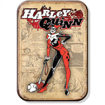 Harley Quinn Comic Print Tin Magnet Multi-Color - £8.75 GBP