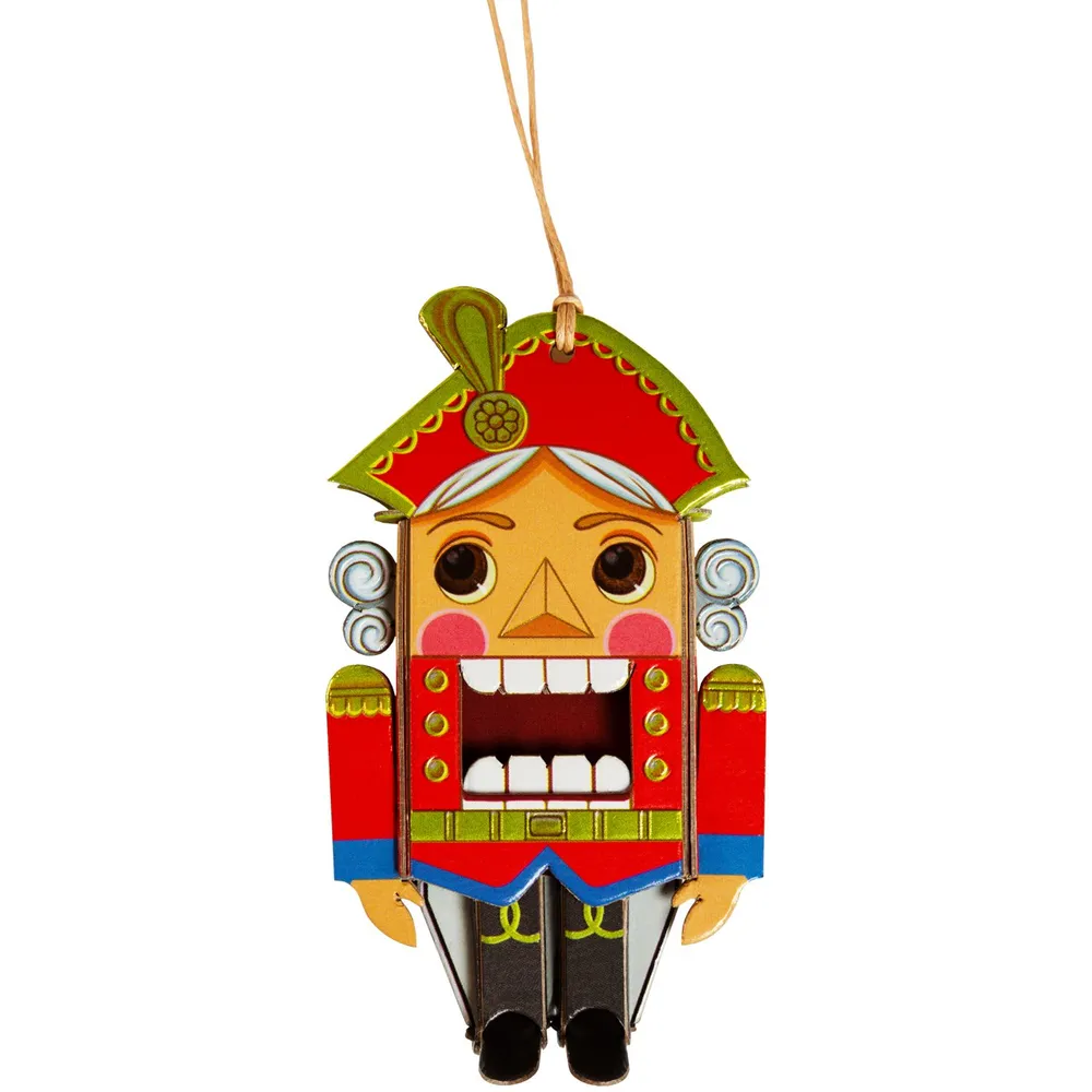DIY Nutcracker Kit – Moving Cardboard Figurine – No Glue Holiday Craft - $10.99