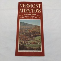 Vermont Attractions Map And Guide 1961 Tourist Brochure - $184.47 MXN