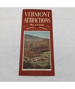 Vermont Attractions Map And Guide 1961 Tourist Brochure - $9.80