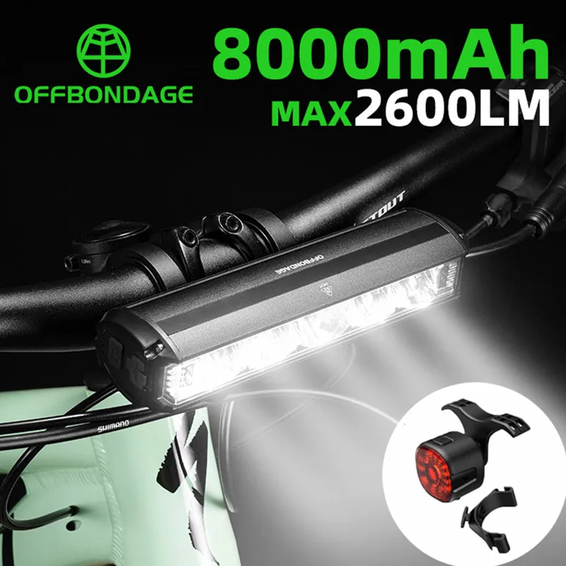OFFBONDAGE Bicycle Front Light 900LM Rainproof Flashlight Headlight USB Charging - £39.30 GBP+