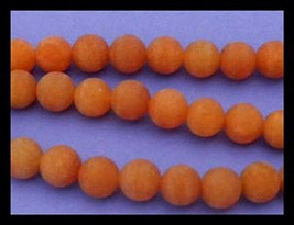 8mm Red Aventurine Frosted Matte Round Beads (10) TEN BEADS Unique Bead Finish - £2.09 GBP
