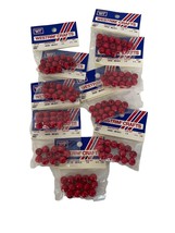 Westrim Crafts Beads Wood Red Made in Germany Vintage Lot of 9 - £7.18 GBP