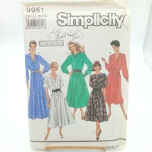 Vintage Simplicity 9951 Sewing Pattern Misses Dresses Size U (16-20) - $17.42