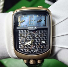 Invicta triple time zone chronograph pearl dial khaki swiss watch silico... - $289.90