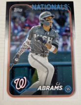 2024 Topps CJ Abrams #37 Washington Nationals Series 1 Mint - $1.87