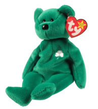 Ty Beanie Baby Erin The Bear 1997 Retired Plush Toy with Case and Tag Protector - £9.58 GBP