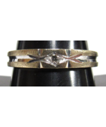 10k Yellow White Gold Vintage Diamond Mens Sz 9 Wedding Band Anniversary... - $4,711.67 MXN