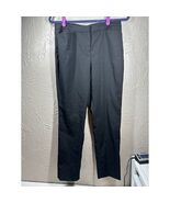 NWT Halogen Straight Leg Trouser Black Flat Front Cropped Womens Size 2 - $43.95