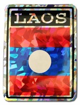 AES Country Laos Reflective Decal Bumper Sticker - $65.57 MXN