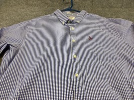 Penguin Dress Shirt Mens XXL Munsingwear Slim Fit Check Plaid Button Up - $13.85