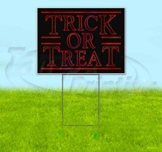 Trick Or Treat 18x24 Yard Sign Corrugated Plastic Bandit Lawn Stranger Things - £21.13 GBP+