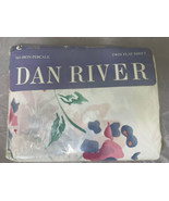 DAN RIVER Vintage Spring Spray Percale Twin Flat Sheet Floral New Old Stock - £18.84 GBP