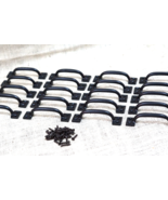 20 CAST IRON HANDLES DRAWER PULLS  4&quot; GLOSS BLACK HOME DECOR KITCHEN WIN... - $716.26 MXN