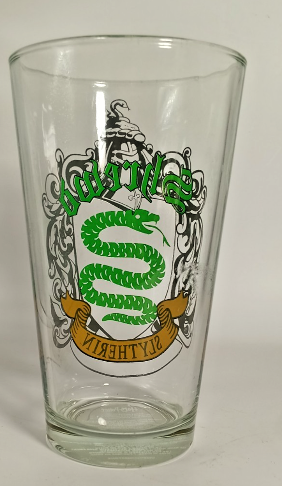 Harry Potter, Shrewd Slytherin Pint Glass (16oz), Warner Bros, 6" Tall Item image 3