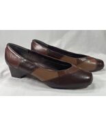 MASON Leather Multicolored Browns Low Heel Pump Dress Shoes~Size 7 1/2 M - $107.97 MXN