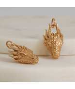 Bronze Dragon Head Charm 25x12mm - $25.75 CAD