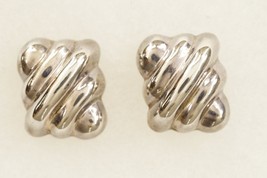 Vintage Fine Jewelry 925 Sterling Silver RM Artisan Ribbed Electroform C... - £24.68 GBP