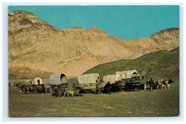 Wagon Train Horse Buggy Cowboys Postcard - $5.95