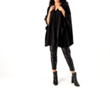 Cuddl Duds Fleecewear, Stretch Hooded Blanket Wrap - BLACK, ONE SIZE MISSY - $29.69
