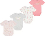 CALVIN KLEIN Baby Girls Short Sleeve Foil Print Bodysuits, Pack of 4 0-3M - $23.38