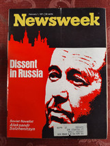 NEWSWEEK Magazine February 1 1971 Dissent In Russia USSR Alexandr Solzhenitsyn - £12.70 GBP