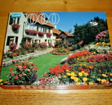 Vintage Jigsaw Puzzle 1000 Pieces Owen Germany Estate Home Flower Garden... - $14.84
