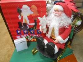 In Box Great Fibre Optic SANTA on Sleigh  16&quot; - £25.72 GBP